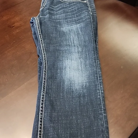 Mens BKE Carter Denim Dark Blue Straight Jeans 36S - Picture 5 of 8